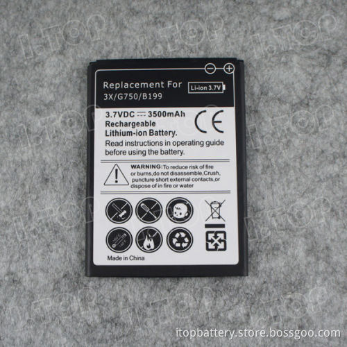 High Quality 3.7V 3500mAh replacement battery for Huawei 3X / G750 / B199 battery akku , phone battery manufacturer